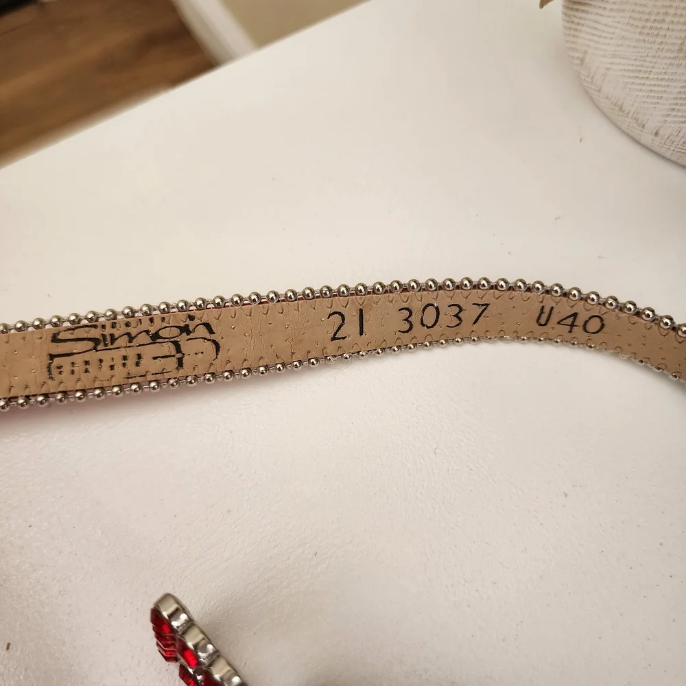 b.b. Simon Red Swarovski Crystal Kids Belt
